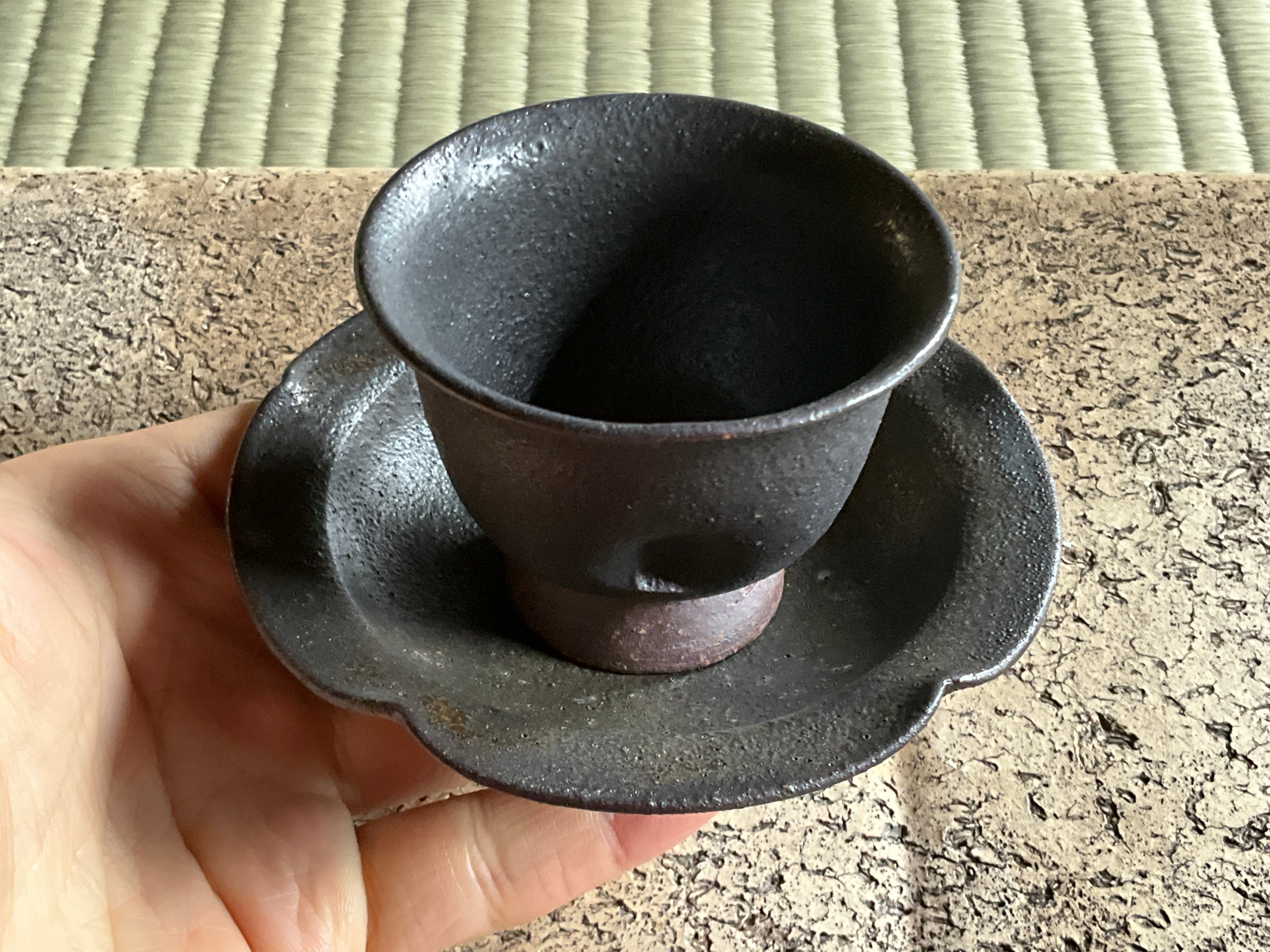 泥彩 小煎茶碗と茶托 | ohmitogei