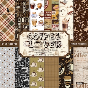 新作☆PA23 Panalisa 【Coffee Lover】コラージュ 紙素材 ペーパークラフト scrapbook
