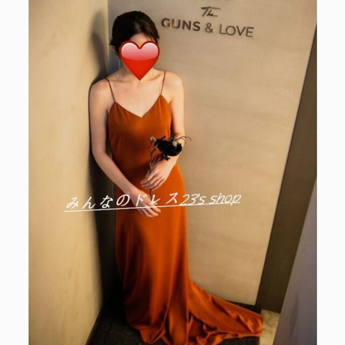 カラードレス テラコッタ色 前撮り ロケ撮 キャミソール | Pay ID 