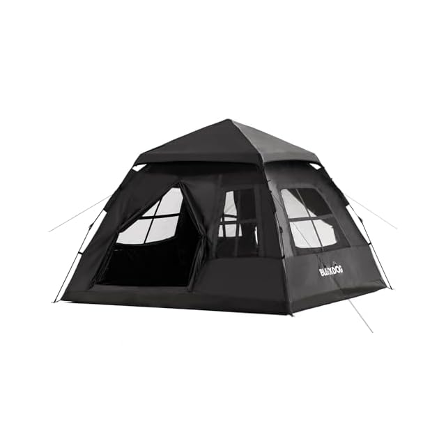 binoa テント ワンタッチテント 3～4人用 全景天窓 ダブルドア・窓