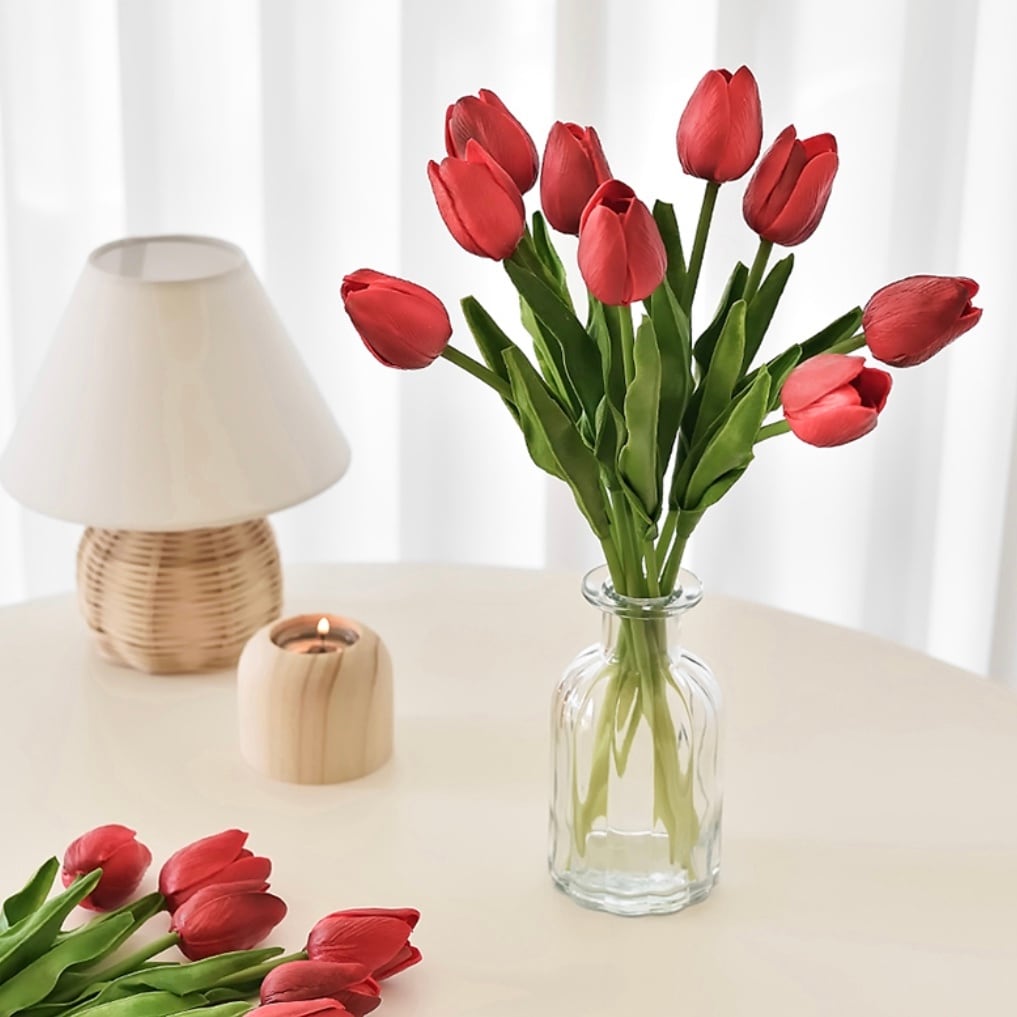 Tulip 10p Vase Set 5colors チューリップ 造花 花瓶 セット ベース 韓国 インテリア 雑貨 Tokki Maeul トッキマウル 韓国雑貨通販サイト