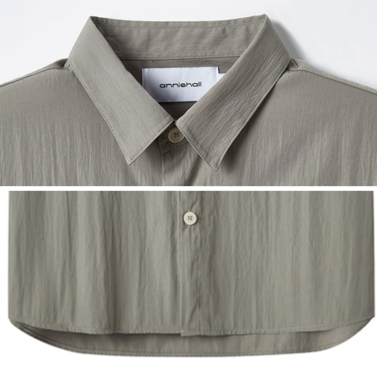 ドライシルク風ニュアンスカラー半袖シャツ　0738