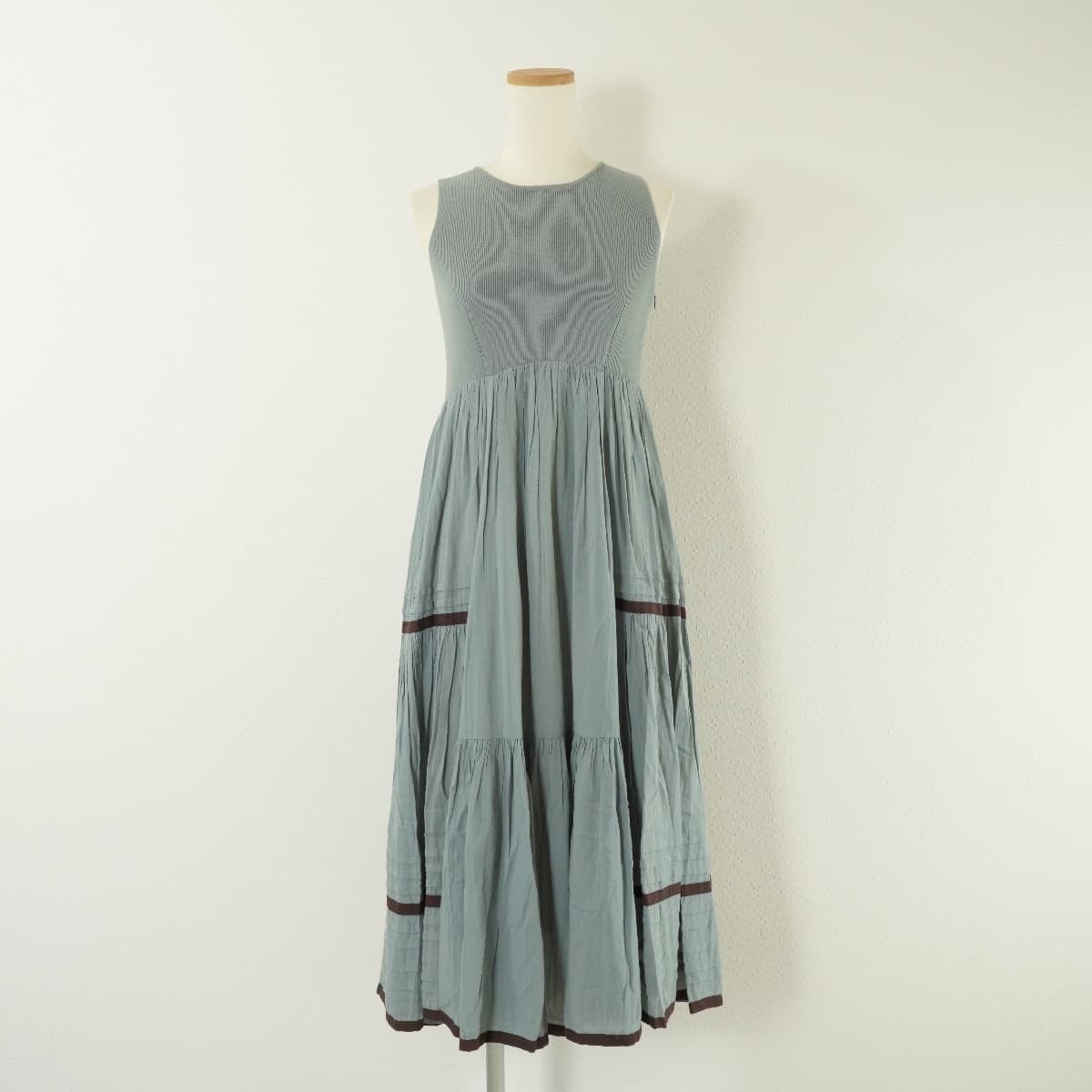 FRAY I.D フレイ アイディー コットン ギャザー ニット コンビ  