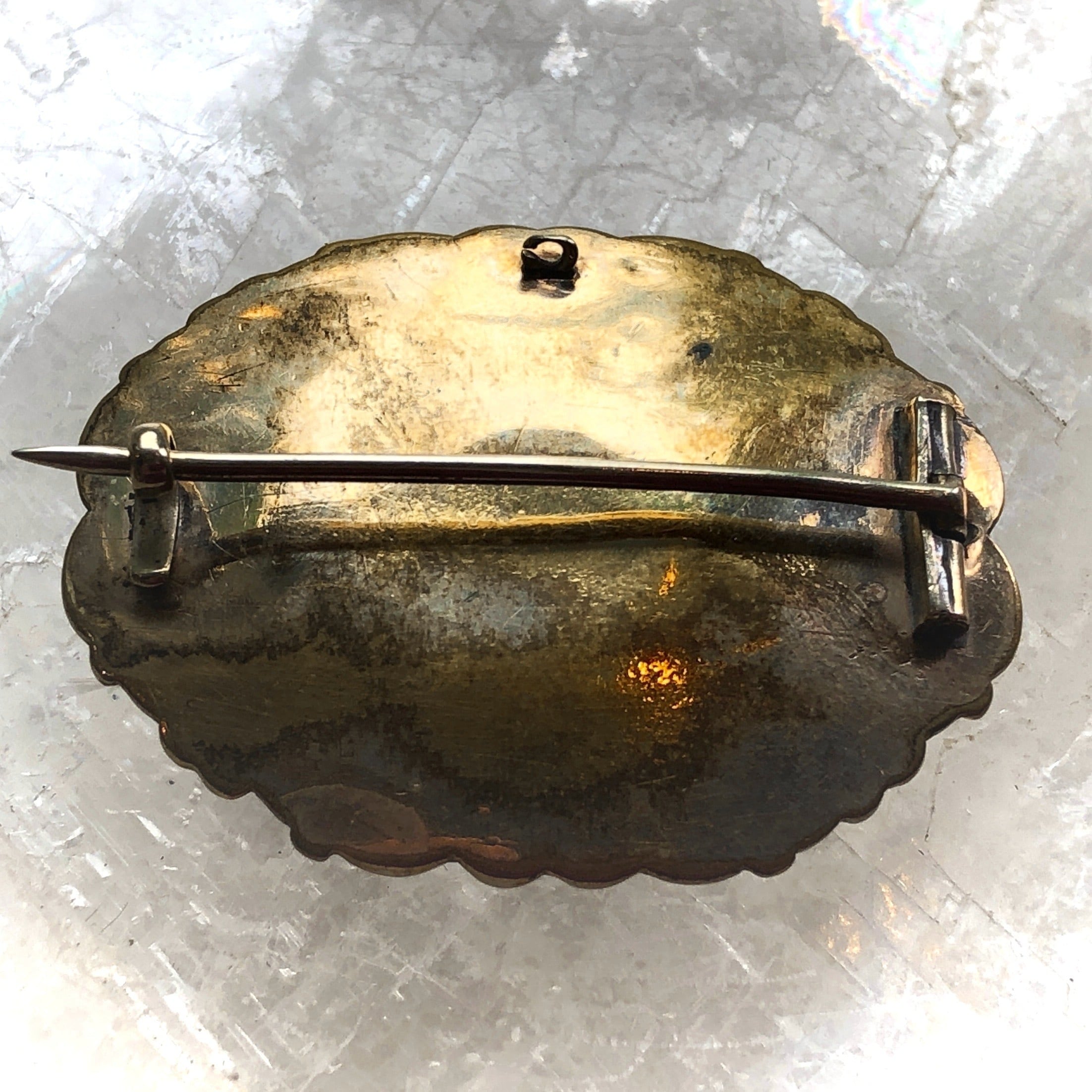 遺髪入りモーニングブローチ | メルキュール骨董店