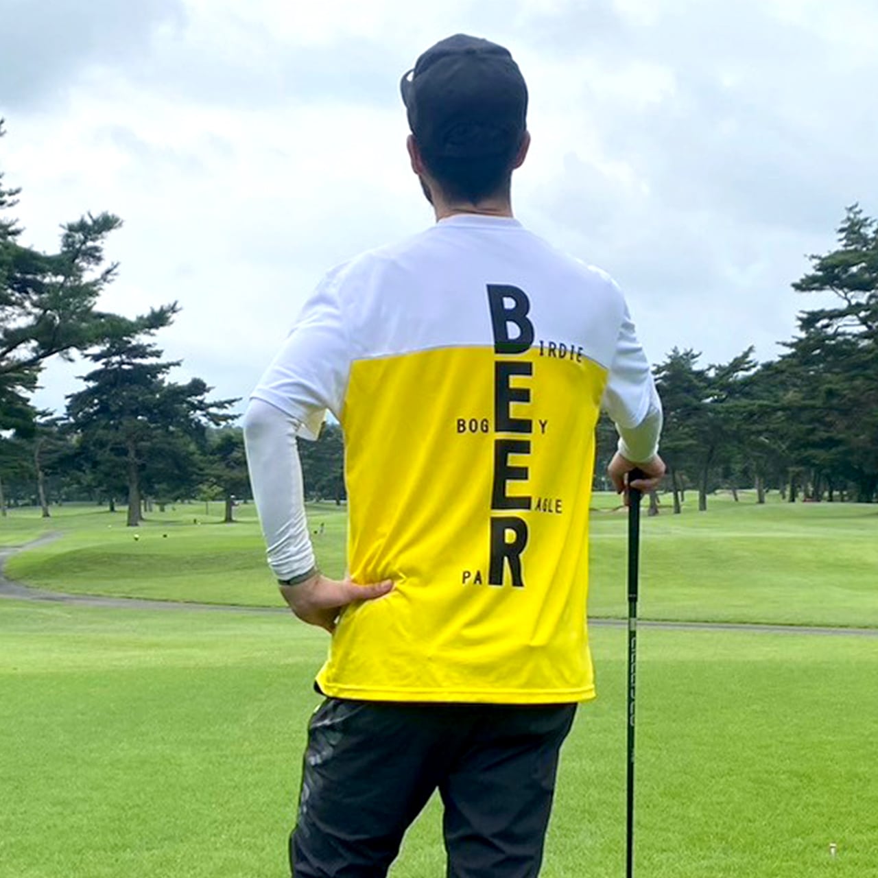 BEERゴルフ モックネックTシャツ（ブラック） | BEER