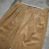 NAUTICA 2tuck corduroy pants camel