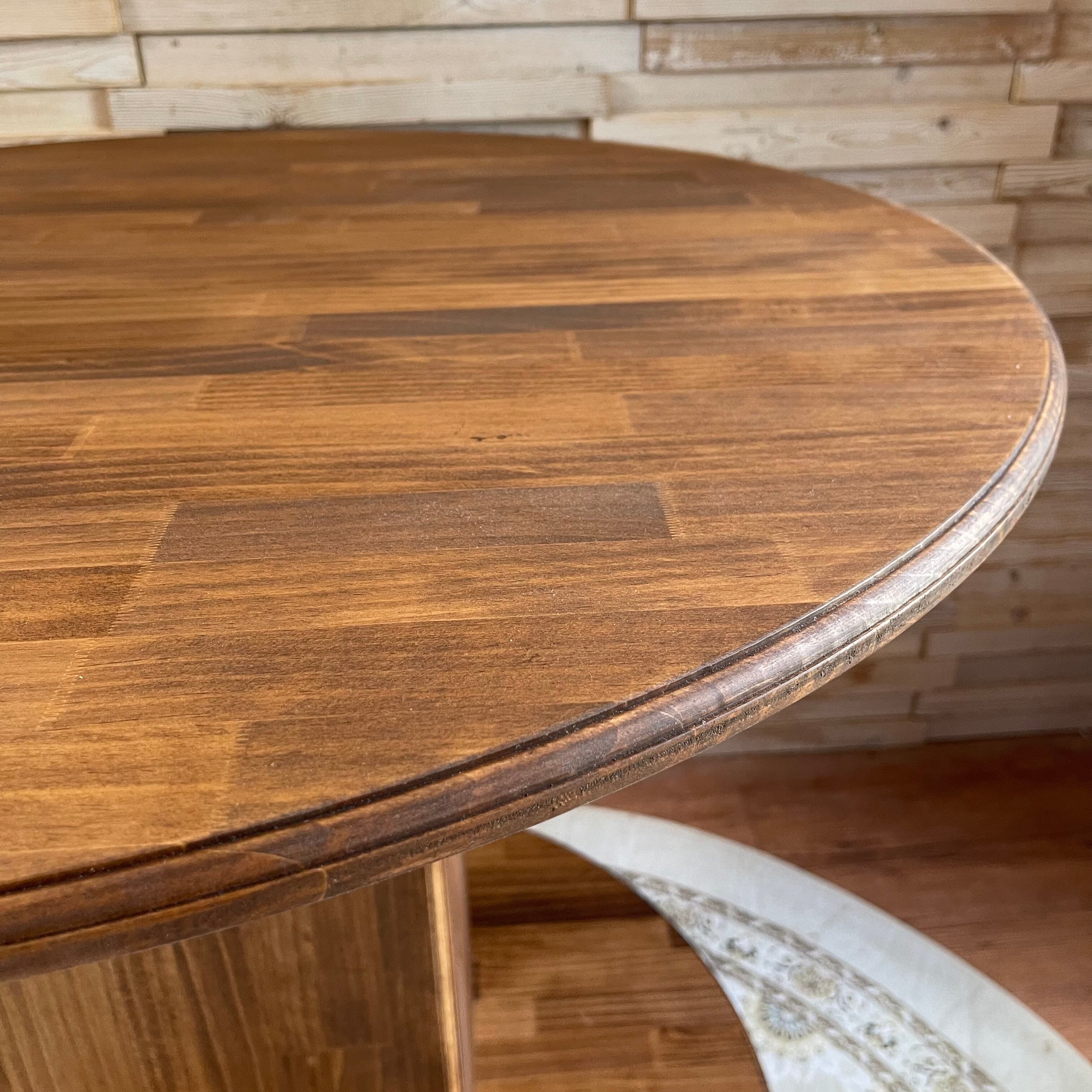 【最終お値下げ】イギリス　アンティーク　木製 円形ダイニングテーブル ☆新作☆ 丸テーブルB/ ラウンドテーブル/円形/ダイニング/椅子/ロー