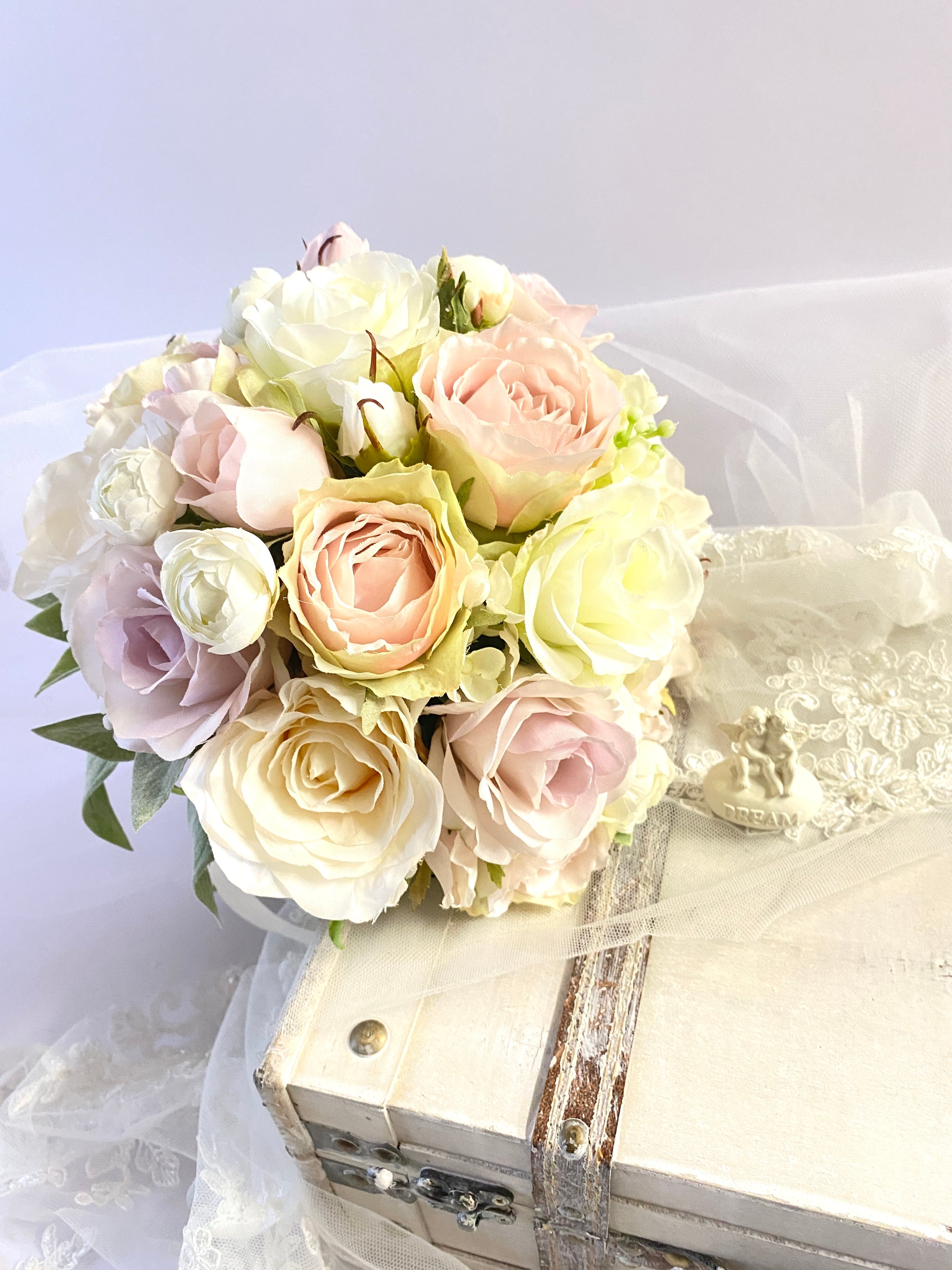 アーティフィシャルフラワーブーケ 前撮り 造花ブーケ ウエディング