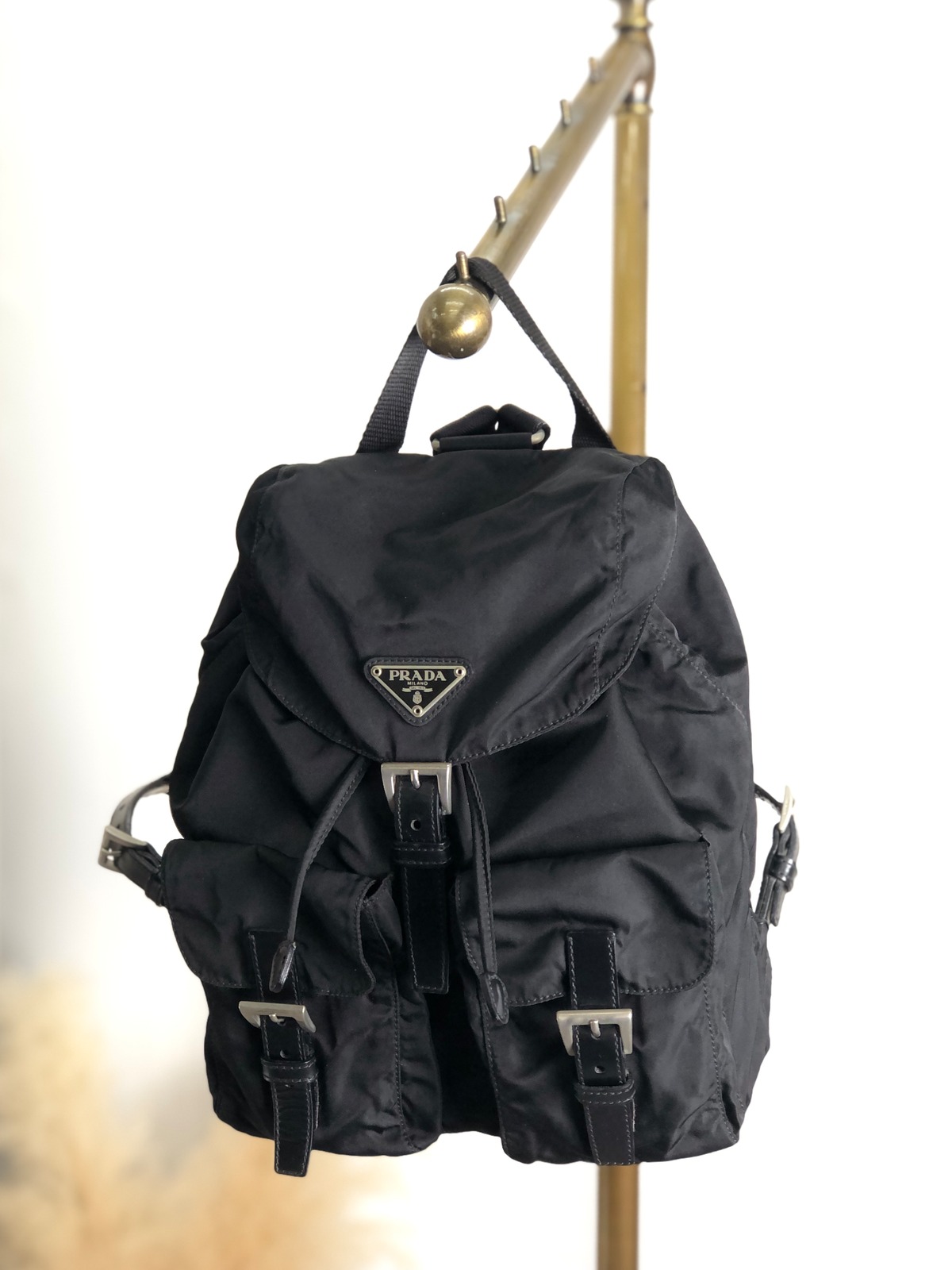 PRADA プラダ バックパック ブラック トライアングルロゴ ナイロン 