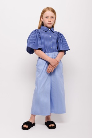 ＜CHRISTINA ROHDE＞ベルスリーブ ブラウス Blouse No. 415（stripe)