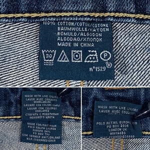 8710  ポロ　ラルフローレン　デニムパンツ　ボタンフライ　輸入古着　W36