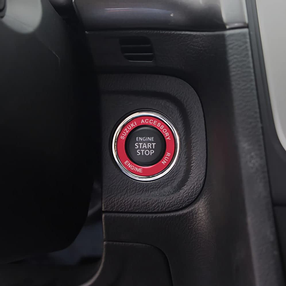 【特価処分】適用 スズキ エスクード クロスビー スイフト sx4 ジムニー アルトワークス ハスラー ワゴンr アルミ合金 エンジンスタートリング (レッド)