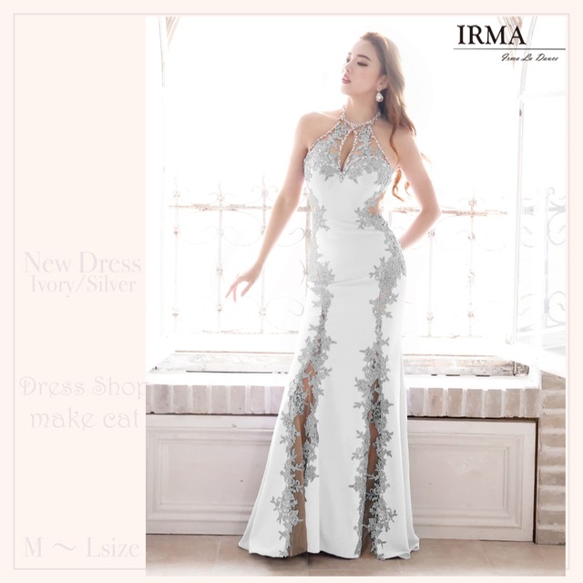 【IRMA JEAN MACLEAN】【即納】レース/バイカラー/LongDress ロングドレス LongDress【31334】