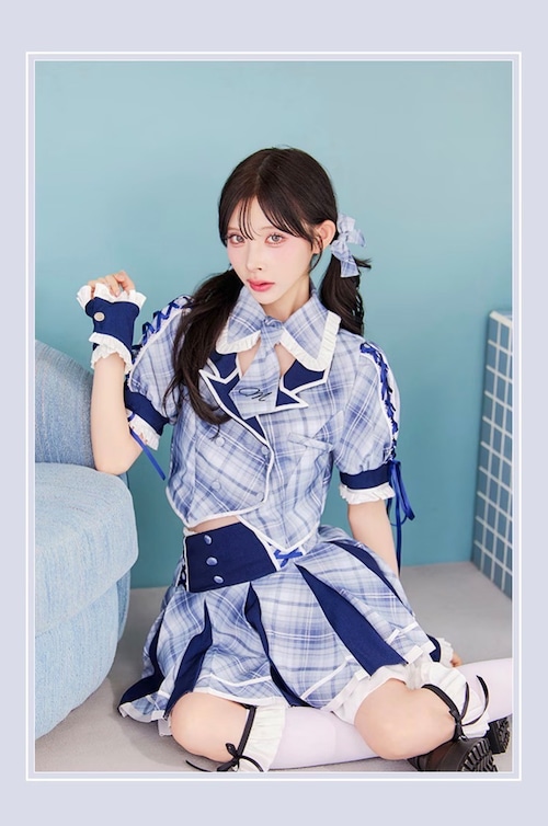 キャンディチェックアイドルブレザー《ハロウィンコスプレ8点セット》【Malymoon/マリームーン】