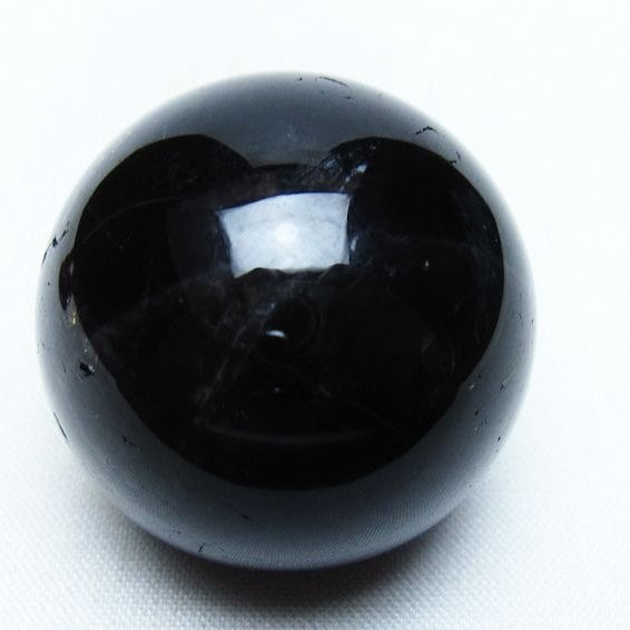 黒水晶 丸玉 34mm モリオン スフィア 置物 一点物 141-8230