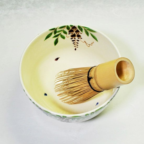 抹茶碗 藤にほととぎす | 京焼窯元 橋本城岳