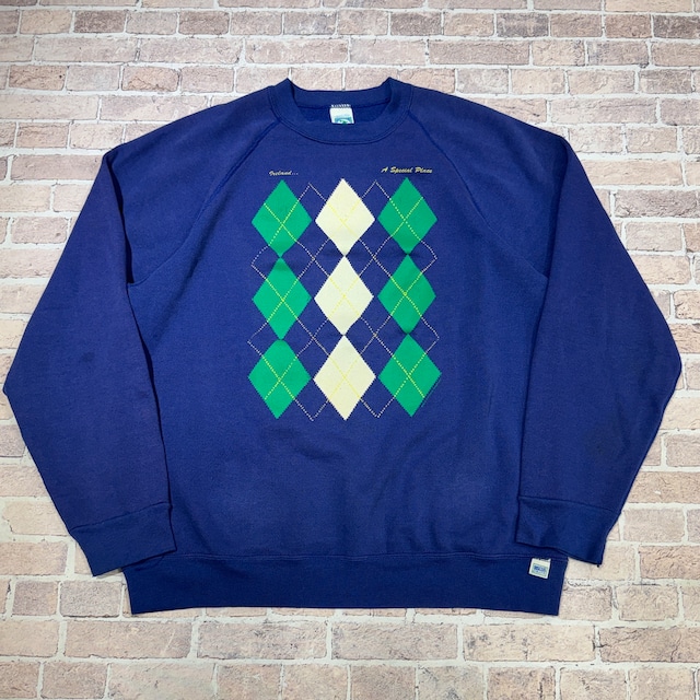 DISCUS ARGYLE SWEAT SHIRT