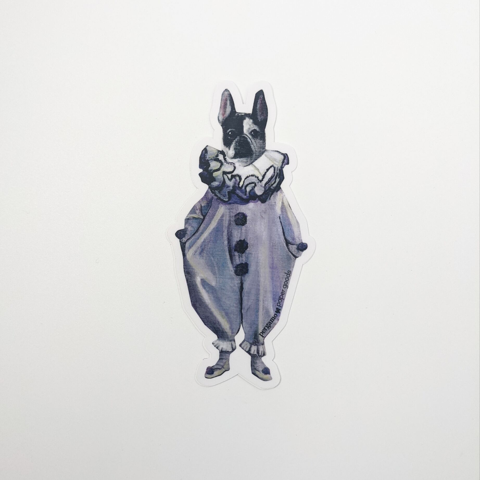 【PergamoPaperGoods】 PIERROT Frenchblludog sticker