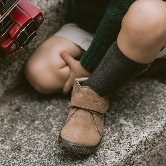 【Pisamonas】BAREFOOT LEATHER BOOTS(Azul marino ネイビー)