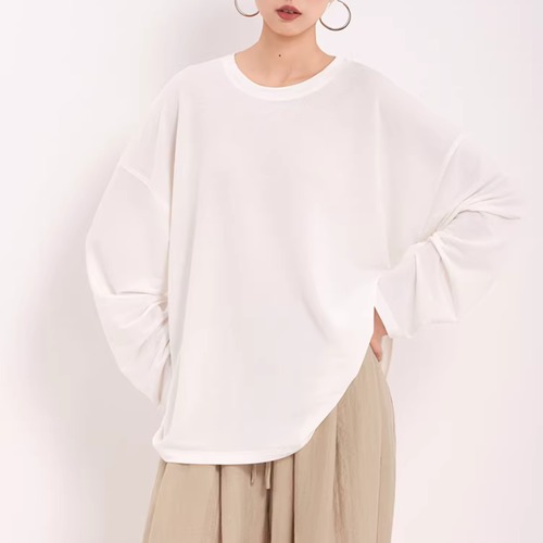 長袖 ラウンドネック オーバーサイズ カットソー 00024 画像