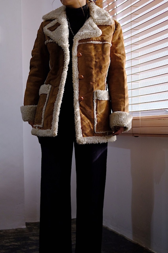 70s MILLER mouton coat