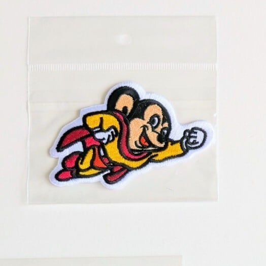 ☆ 送料無料！ ☆刺繍アイロンワッペン☆【 Mighty Mouse （マイティ