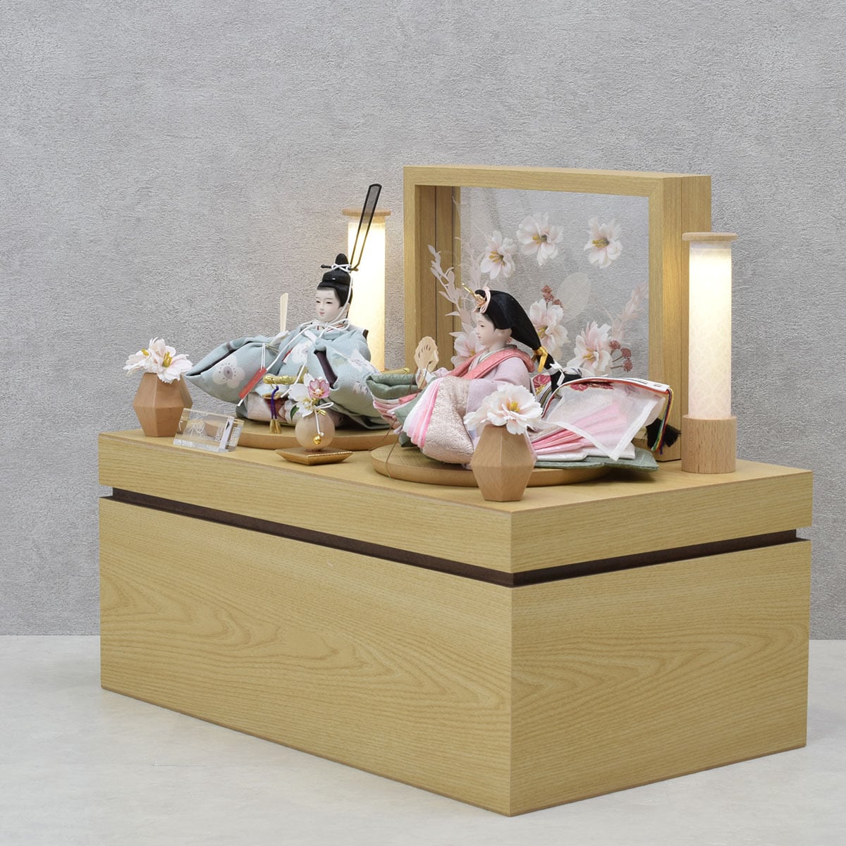 雛人形 親王飾り【SAKURA collier】さくらコフレ｜収納上手｜おしゃれ