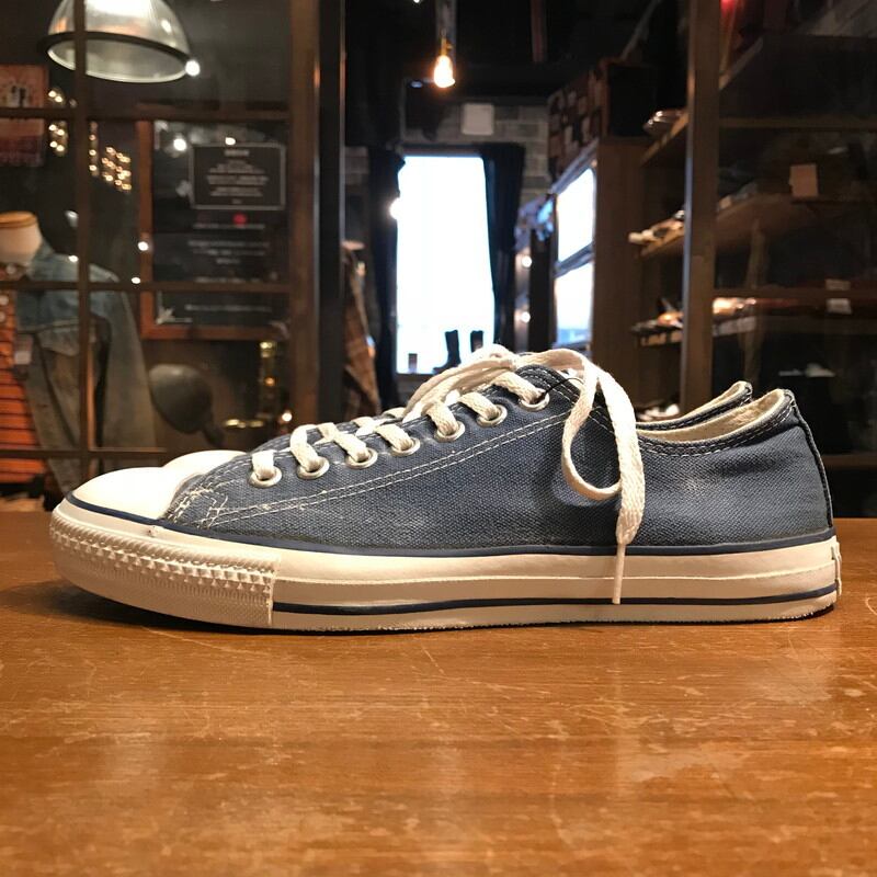 90's CONVERSE コンバース ALL STAR LOW ネイビー USA製 US8 1/2 90's CONVERSE コンバース ALL STAR LOW ネイビー USA製 US8 1/2