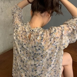floral chiffon blouse  10404