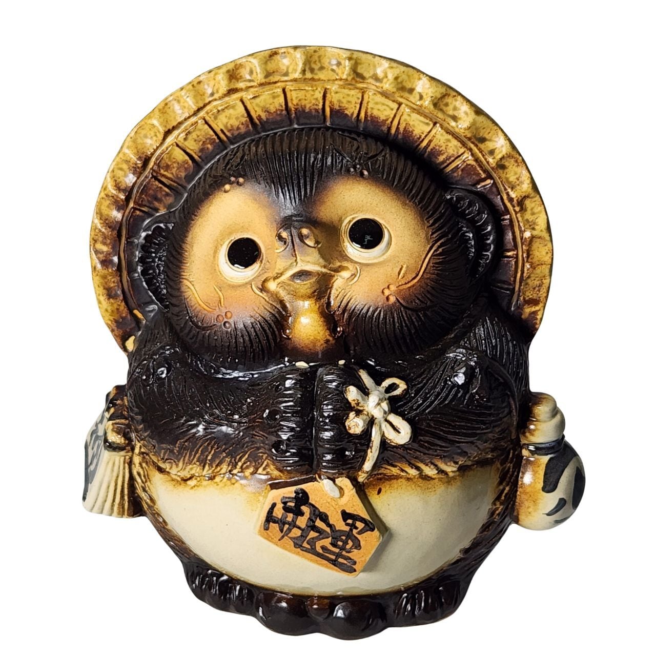 レア　骨董品　狸　タヌキ　たぬき　オブジェ　陶器　貴重 お願い狸オス 7号 （信楽焼き・陶器・たぬき・タヌキ・置物・B083-05