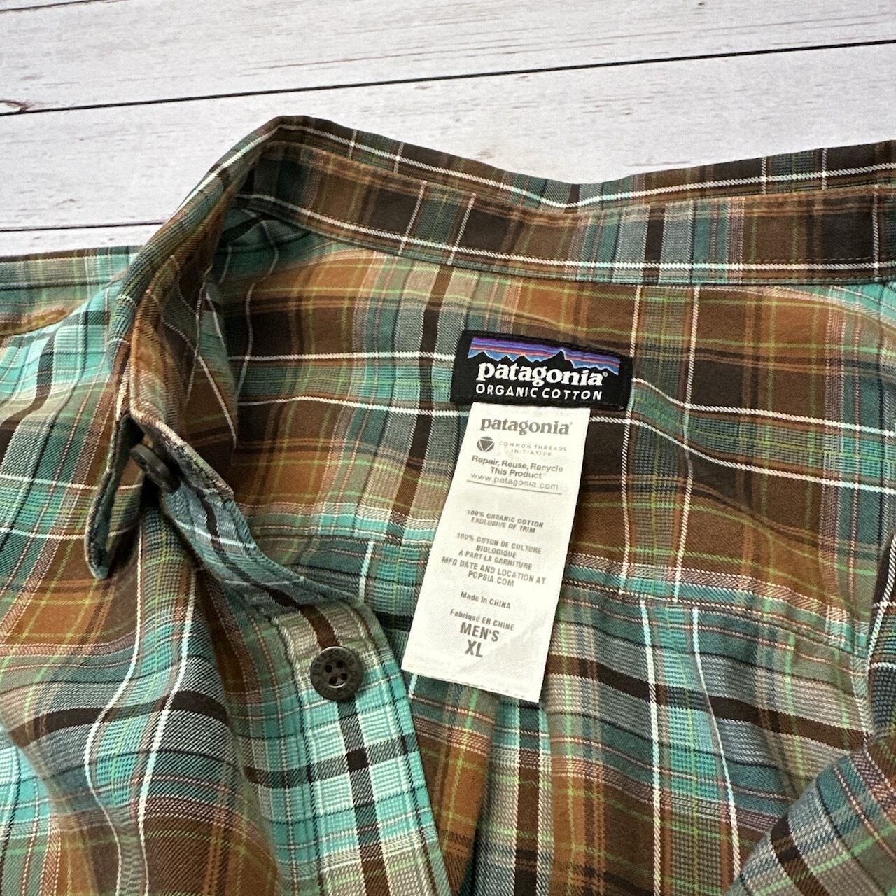 patagonia パタゴニア コットンチェックシャツ 長袖シャツ XLサイズ
