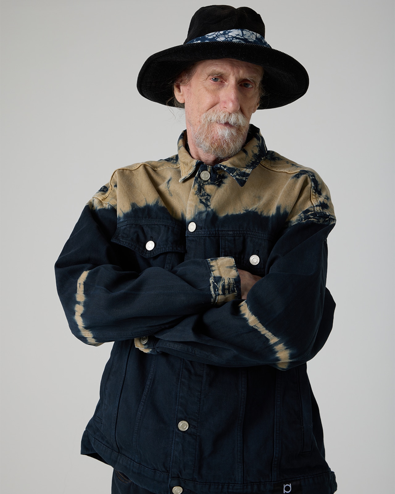 【 数量限定販売 】黒染めタイダイカラーデニムジャケット 道なき道