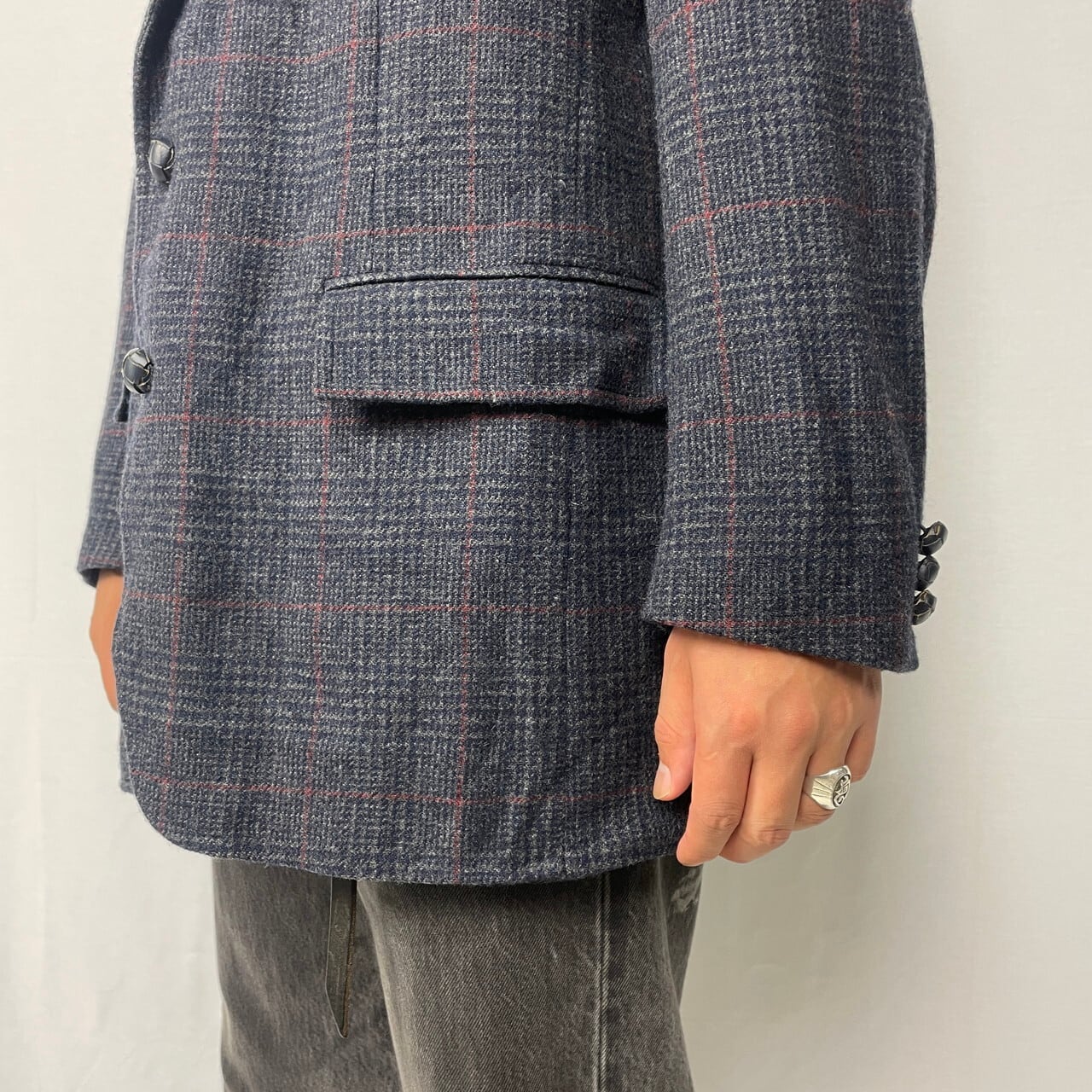 80年代 USA製 Neiman Marcus ニーマンマーカス チェック柄 ウール 