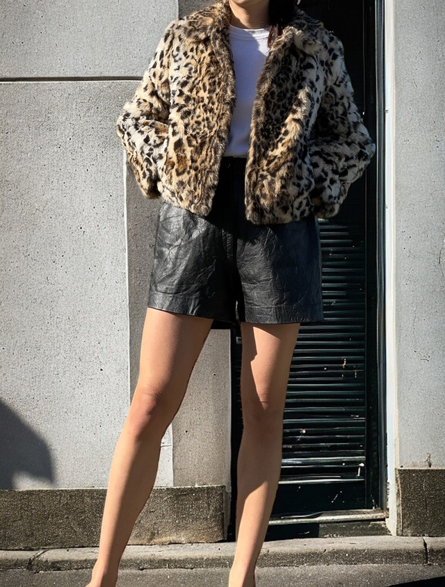 【LADIES】vintage leopard far outer