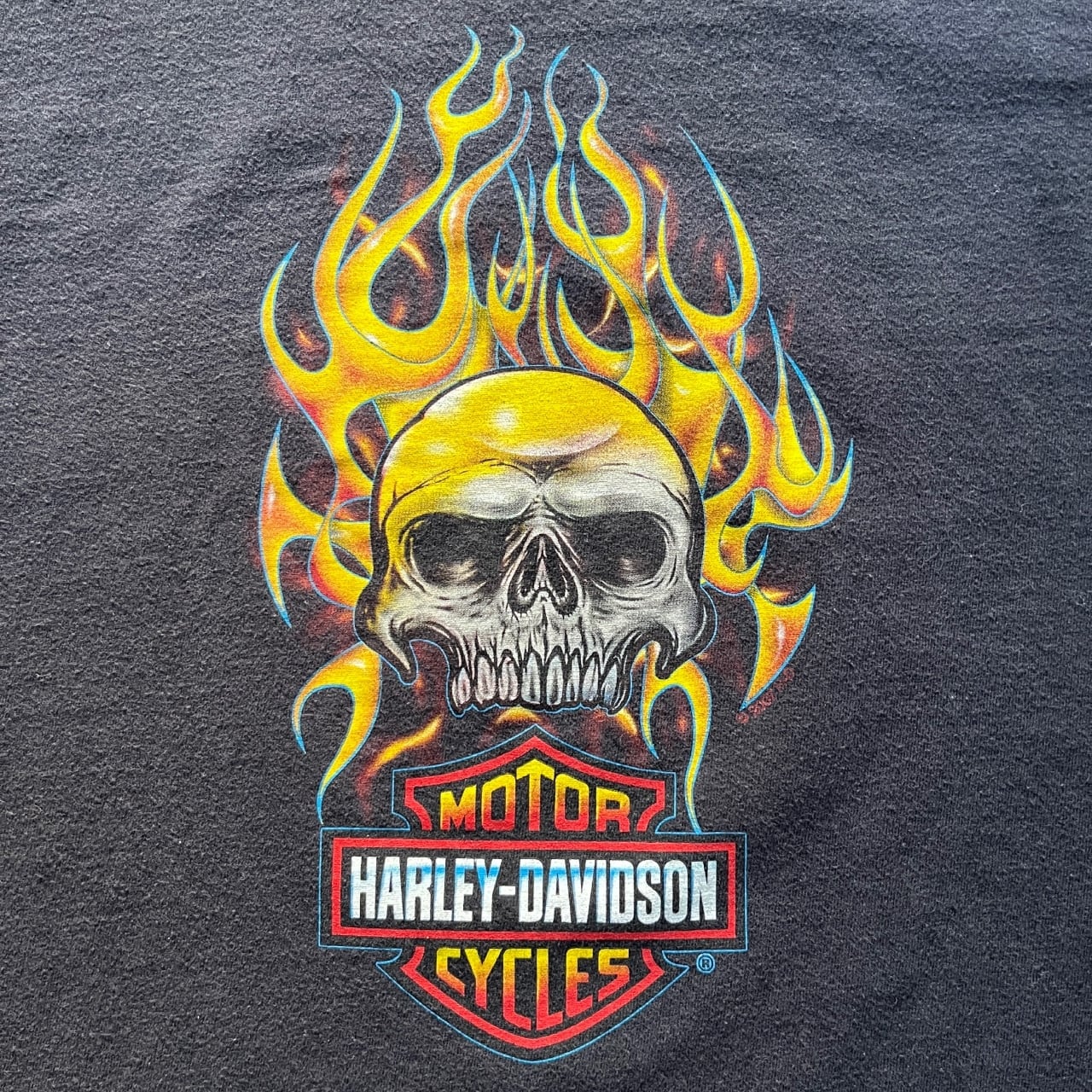 Harley Davidson 2007 Skull Flame Tee | Vintage High Line