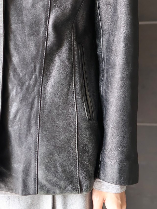 2B leather tailored jacket