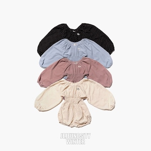 【即納】【JEJEUNOSITY】ロオンワンピーススーツ ソラ（ブルー） 80〜120cm　 2025 WINTER 韓国子供服