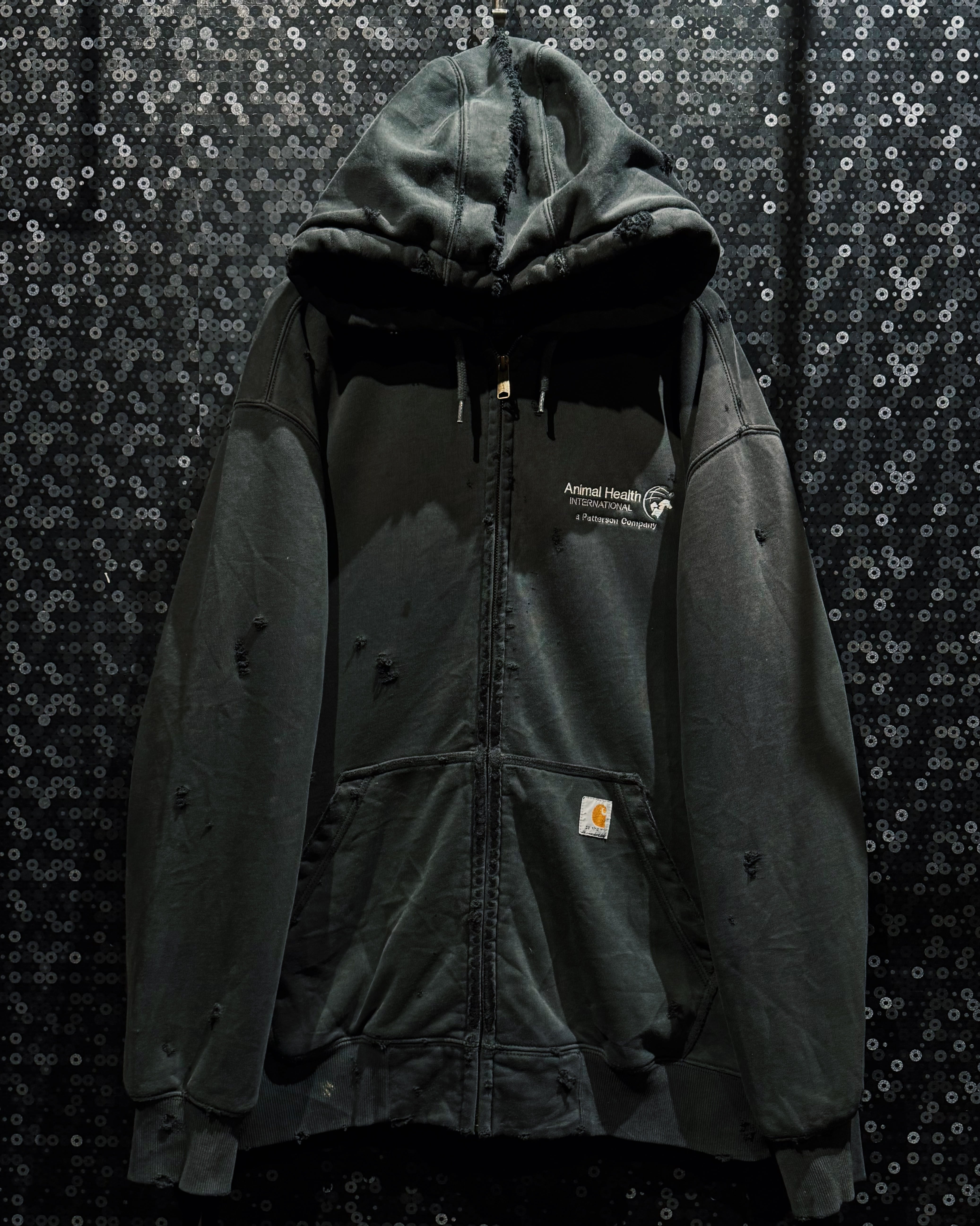 【ÆIEM】original “re:make” boro “Carhartt” full zip work hoodie destruction custom