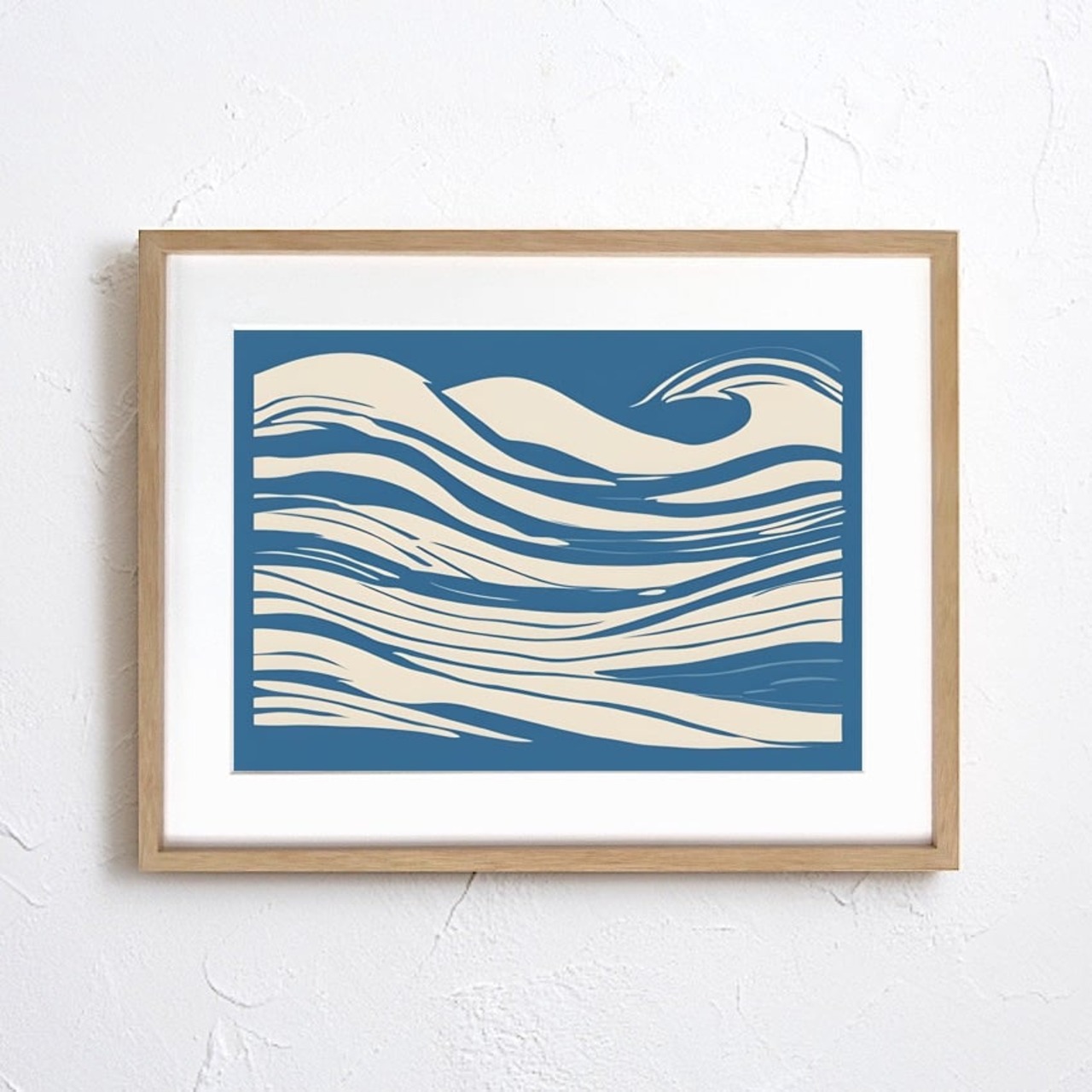 Wave Ⅱ｜バウハウス感漂う幾何学×線画アートポスター｜モダン空間に映える洗練デザイン｜A4ポスター