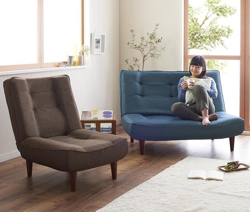 ソファー ハイバックコイルソファ ファブリック Lynette リネット ローソファー 1P
