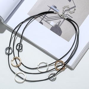 Circle Triple Strand Choker Necklace / サークル トリプル ストランド チョーカー ネックレス