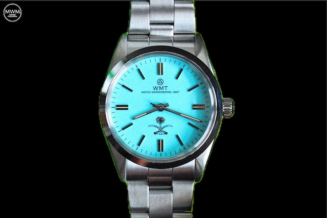 WMT WATCHES Barracuda Saudi Arabia Special Edition / Sky Blue Dial / Metal Bracelet + Leather Strap Set