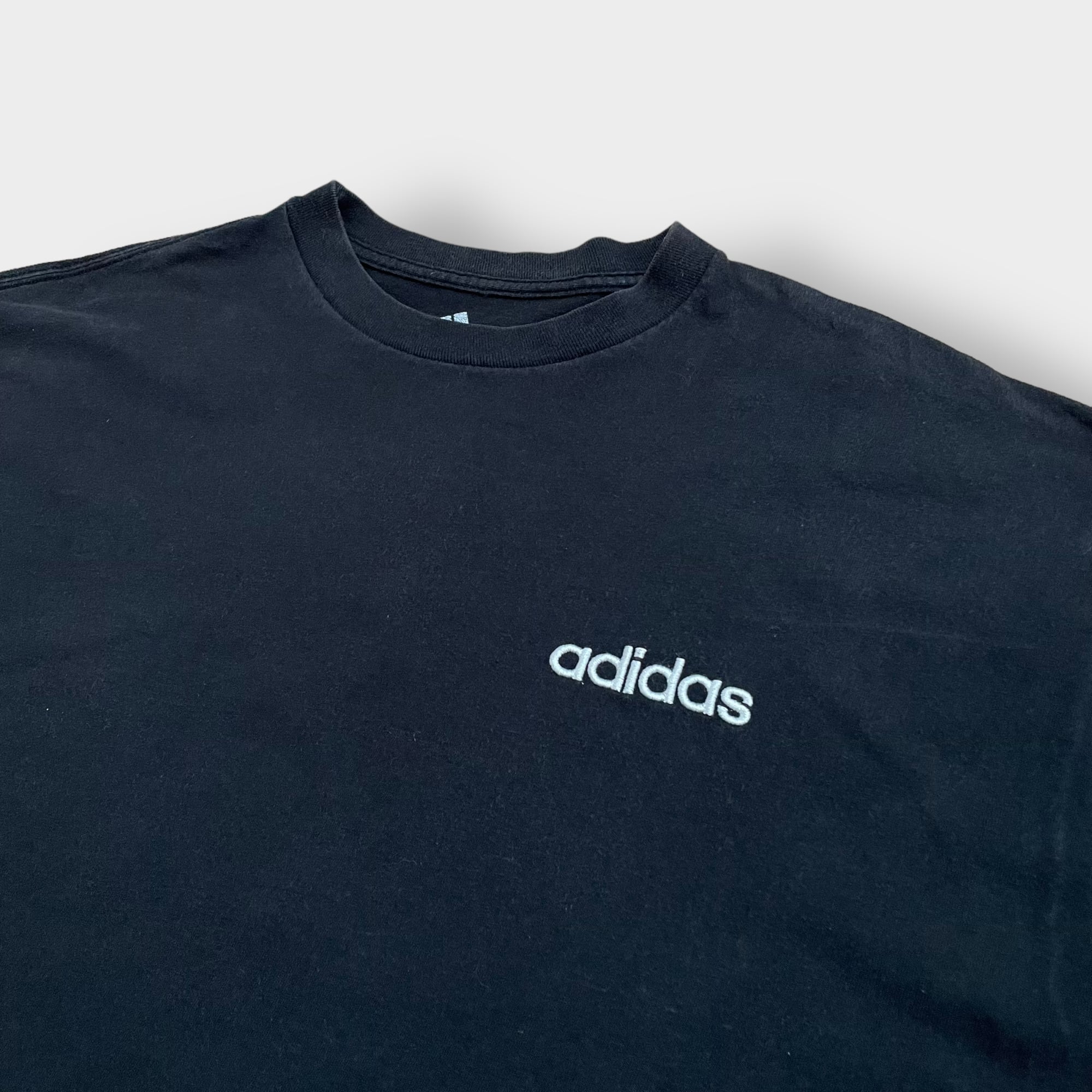 adidas】ワンポイント 刺繍ロゴ ロンT ロングTシャツ 長袖Tシャツ X ...