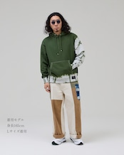 【数量限定販売】タイダイプルオーバーパーカー オリーブ