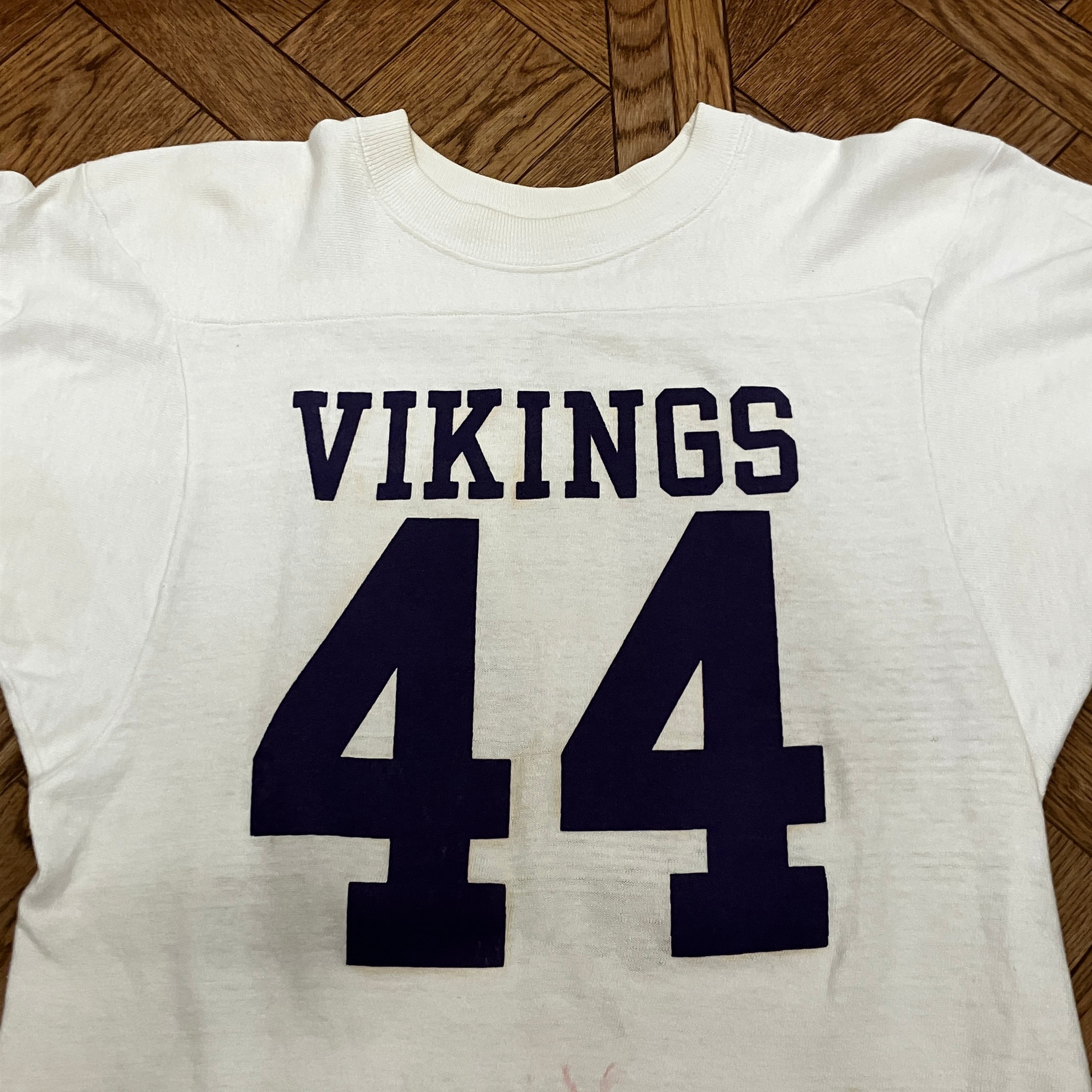 1970'S CHAMPION WHITE VIKING FOOTBALL T-SHIRT | safarionline