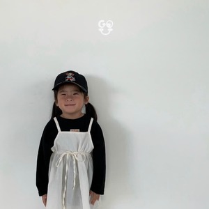 【GO.U】エアリーレイヤードワンピース oatmeal 90〜140cm 240207go