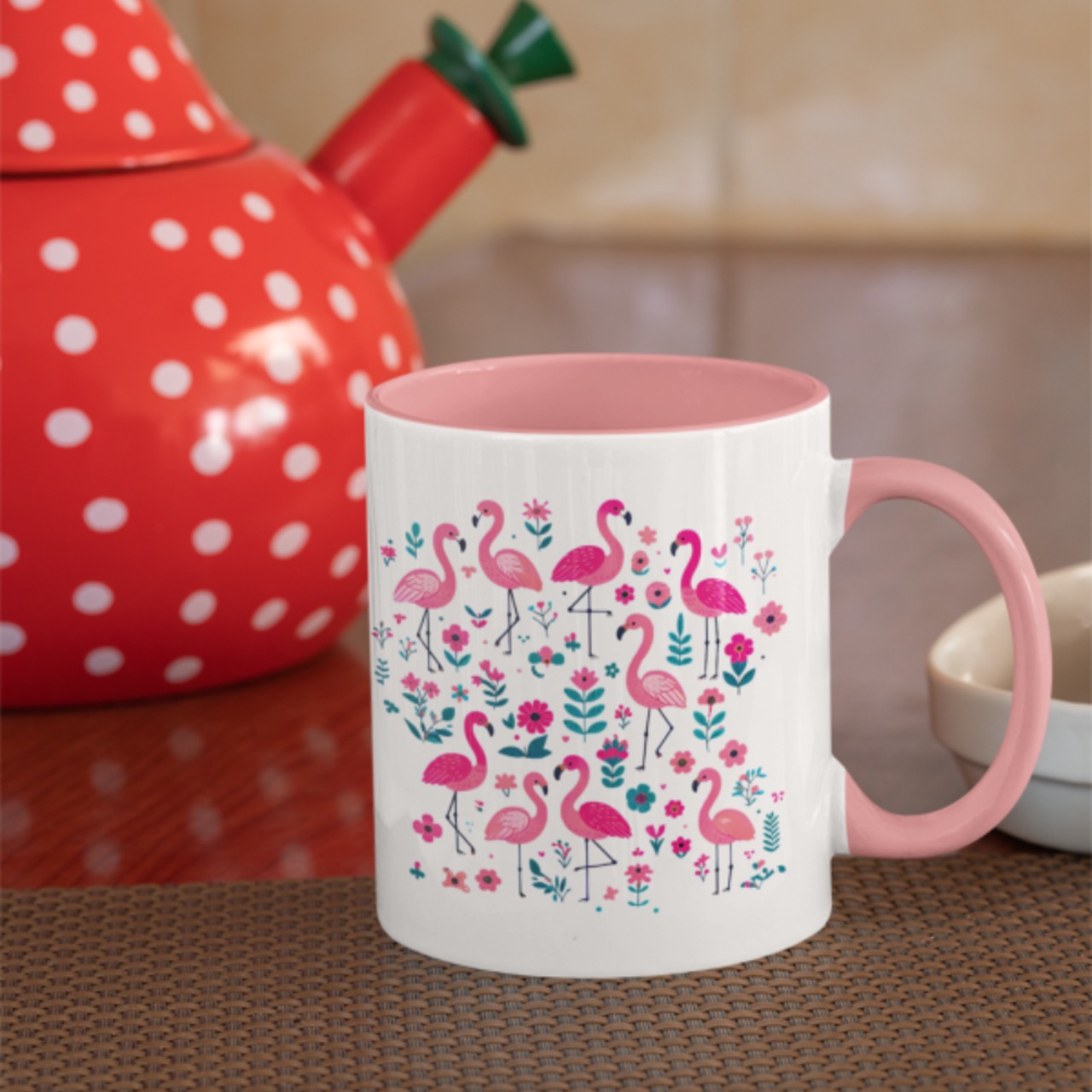Mug-フラミンカフェ 2トーンマグカップ(ピンク) 4088