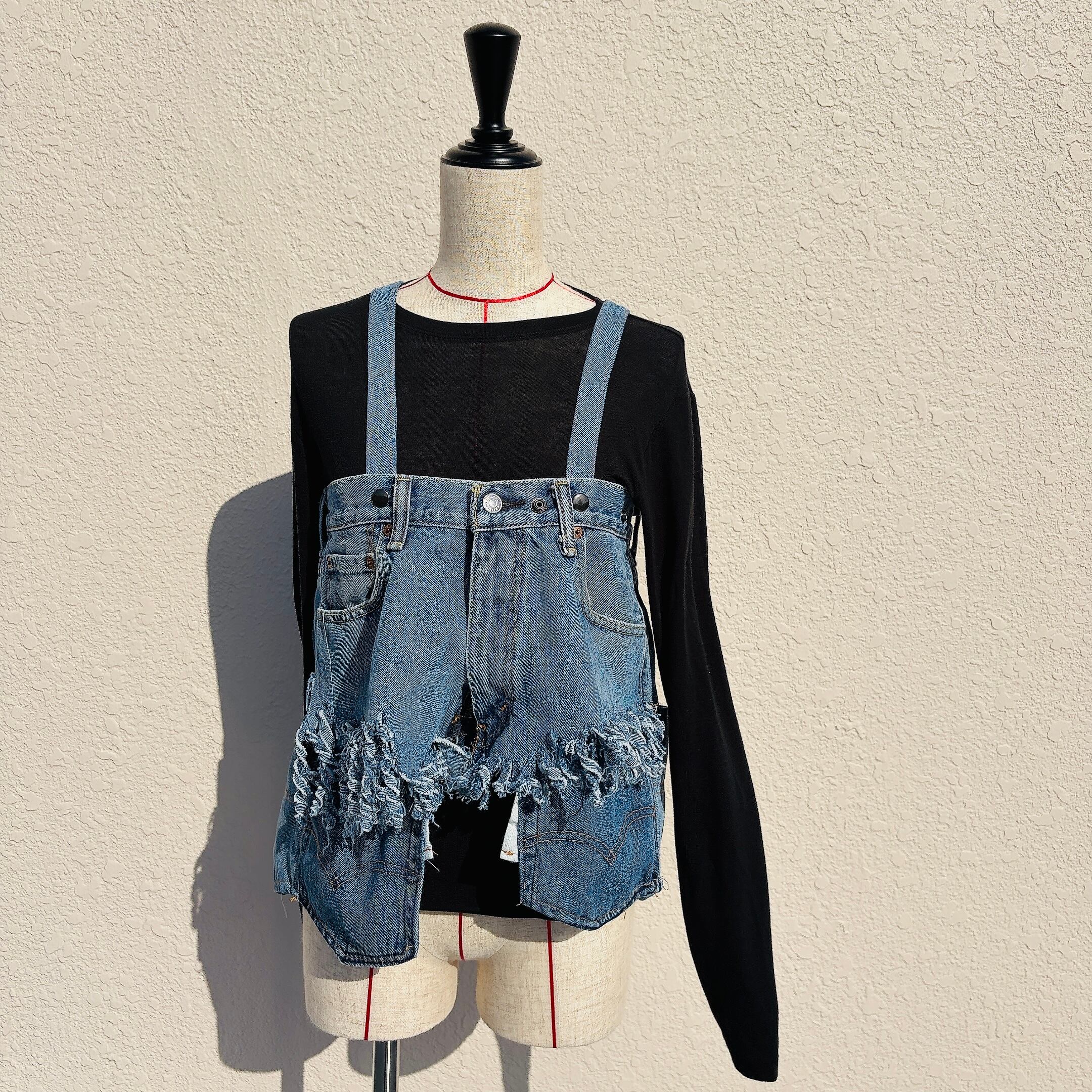 Denim 2way bustier