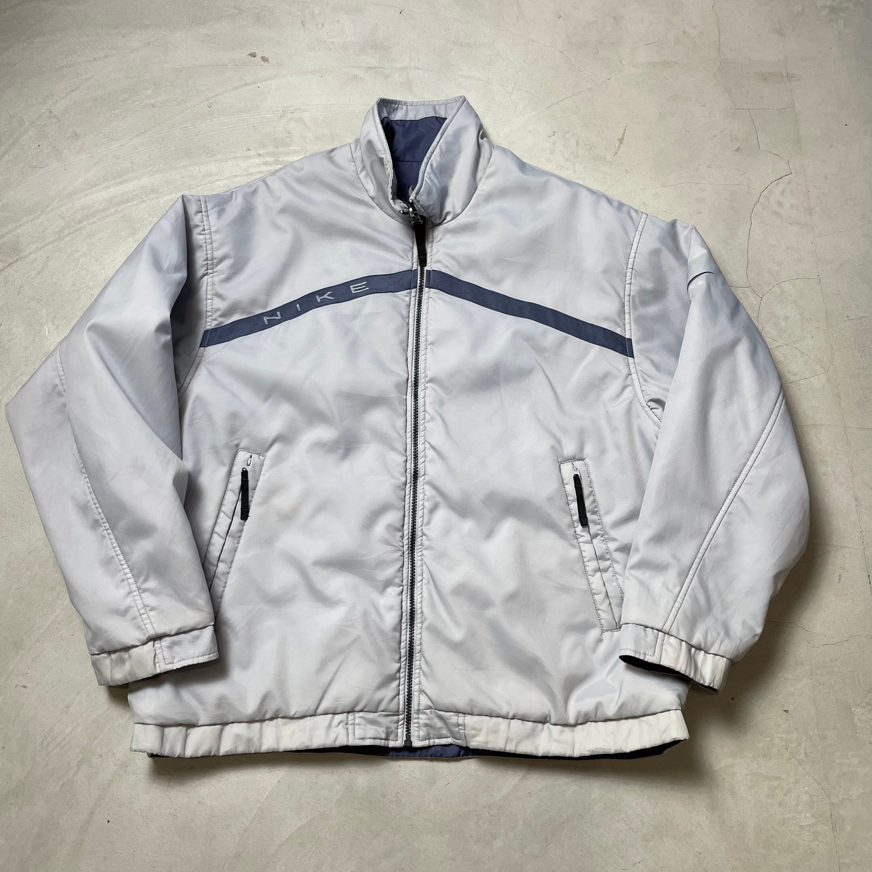 90年代〜00年代前半 NIKE ナイキ スモールスウォッシュ リバーシブルナイロンジャケット メンズM 古着 ハイネック 90s 00s ヴィンテージ ビンテージ 【ナイロンジャケット】