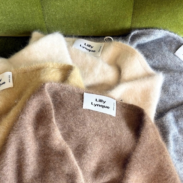 《 9/30までご予約|9/下旬~入荷 》【 LILLY LYNQUE 】Raccoon Triangle Stole